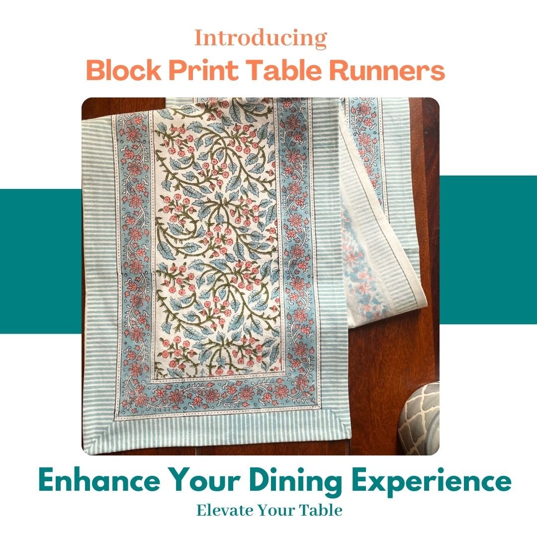 Hand block print runners